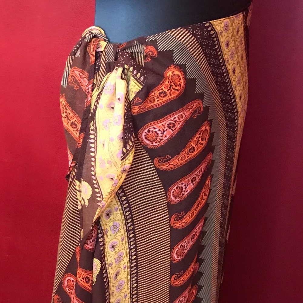 ASHLEY STEWART PAISLEY SKIRT SIZE 16 - Picture 5 of 8